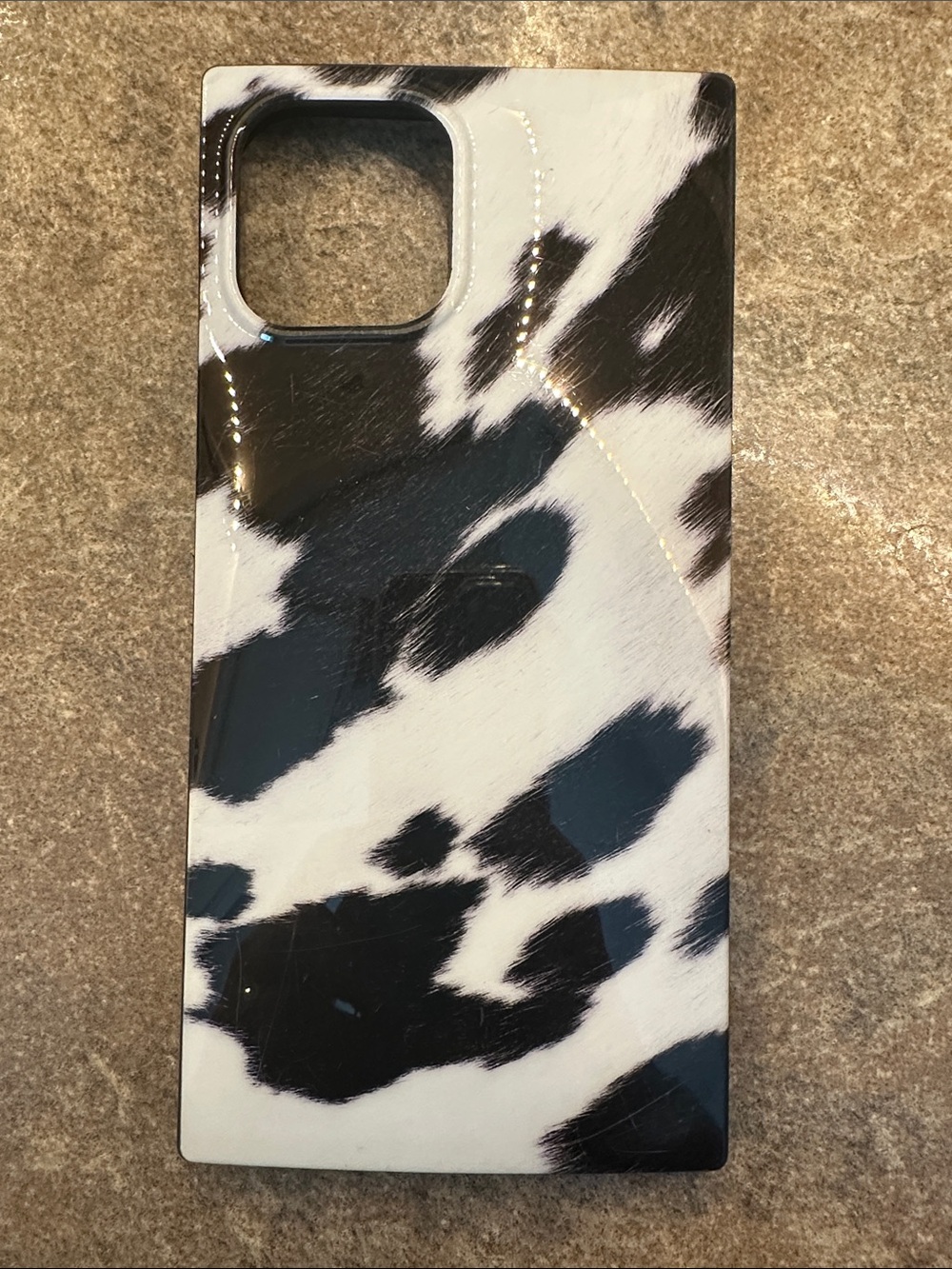 Black & White Cowhide Pattern Phone case. iPhone 14 Pro Max
